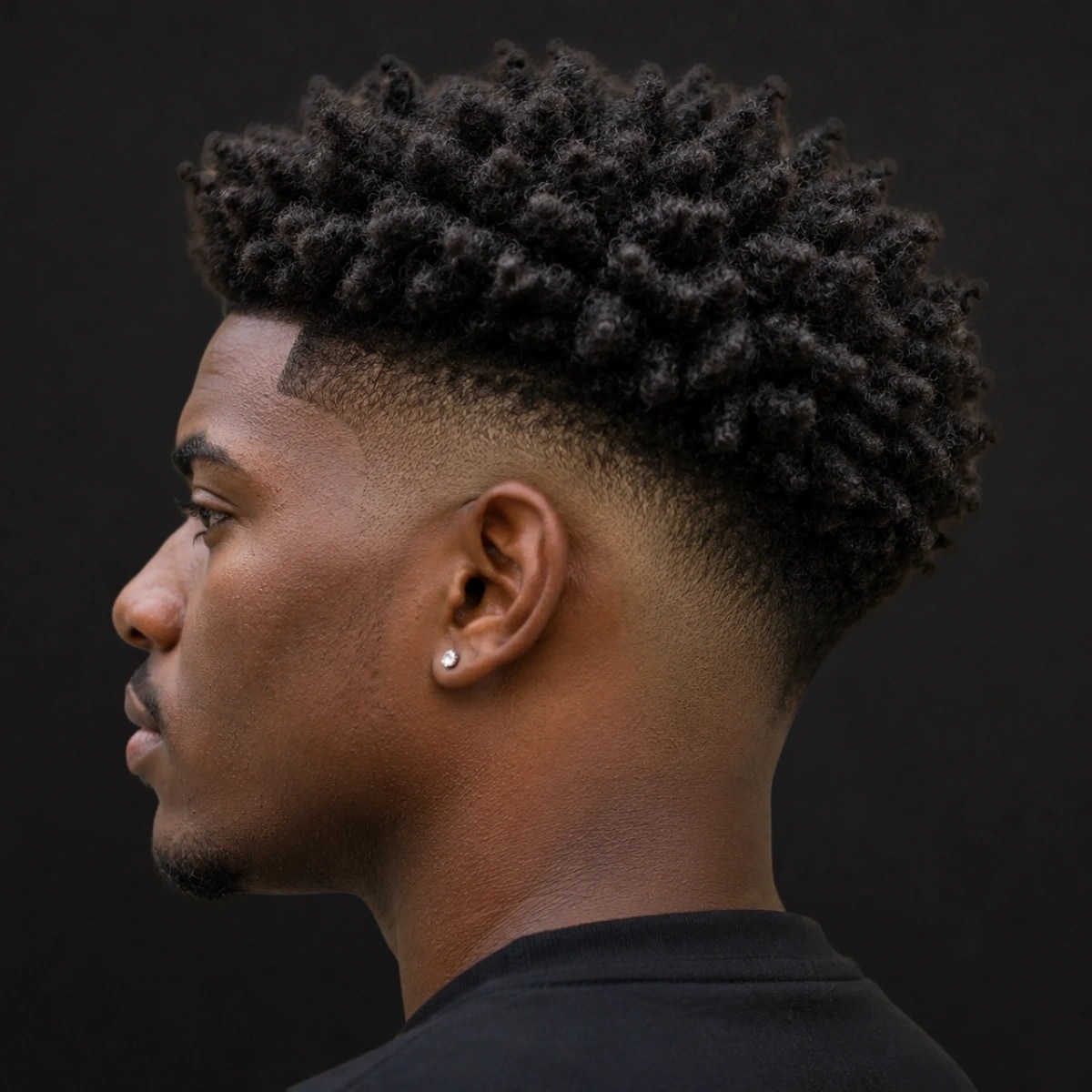 Coily hair texture reference portrait