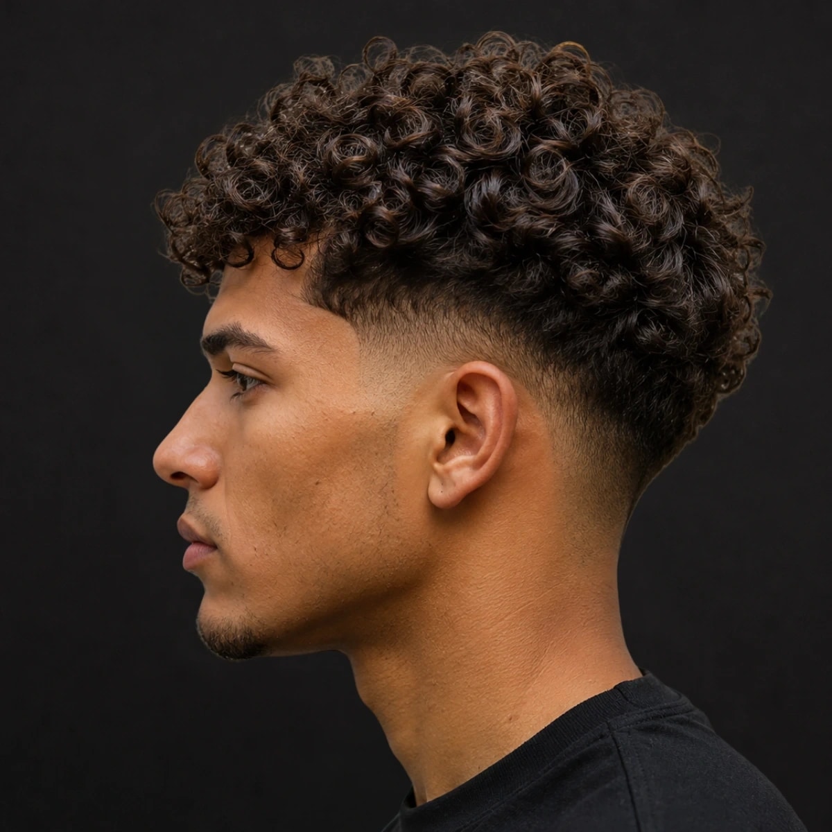 Curly hair texture reference portrait