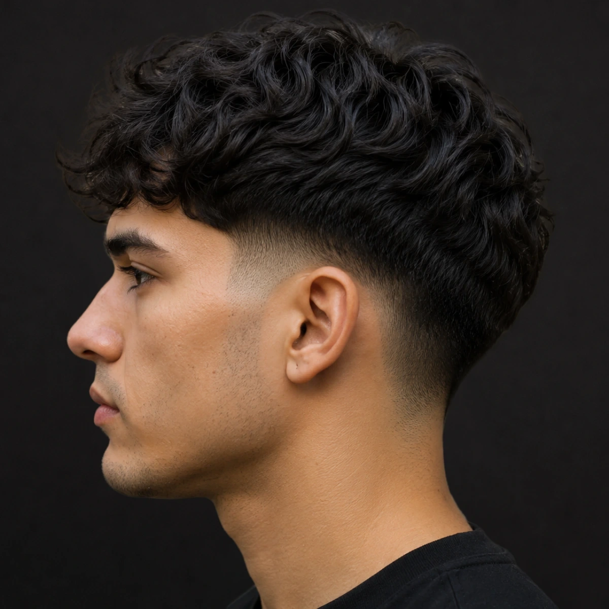 Wavy hair texture reference portrait